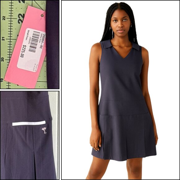 Golftini Golf/Tennis Dress NWT Navy Drop Waist, Pleated Skirt, Size S - Picture 1 of 4